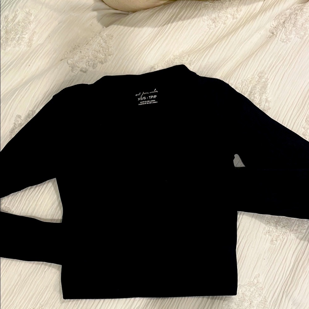 Urban Outfitters Black Ribbed Top